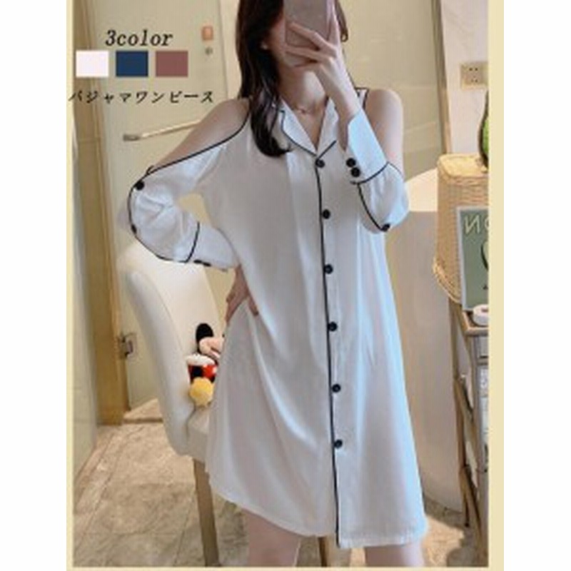 ワンピースパジャマ ゆったり 前開き 夏新作 ネグリジェ 大きいサイズ ルームウェア パジャマ レディース 部屋 寝巻き 着心地 ネグリジェ 通販 Lineポイント最大1 0 Get Lineショッピング