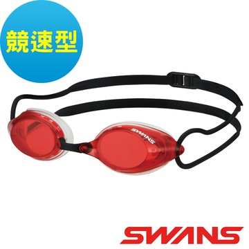 【SWANS 日本】日本競速型防霧泳鏡(SRX-NPAF黑紅/競速款/抗UV)