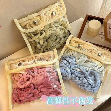 🚚臺灣出🚚髮圈新款發繩高彈力橡皮筋加寬頭髮耐用頭繩加厚馬尾加粗