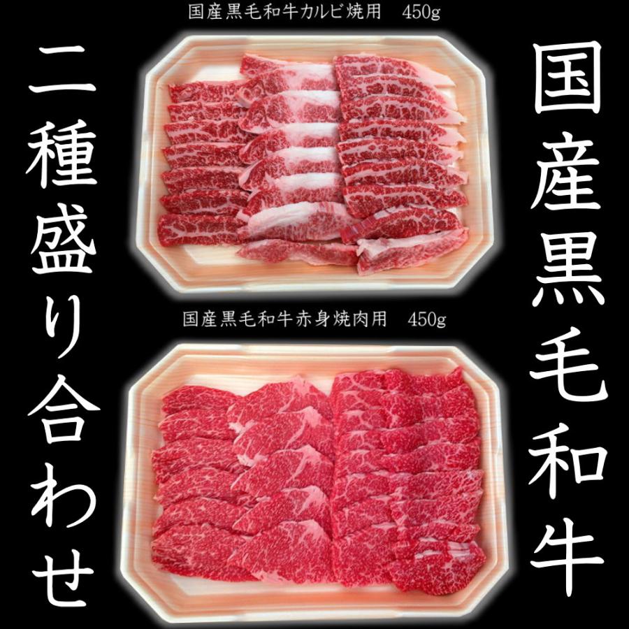 焼肉 和牛焼肉二種盛り合わせ 送料無料 牛肉 福島牛カルビ 福島牛 赤身もも キャンプ お取り寄せ グルメ