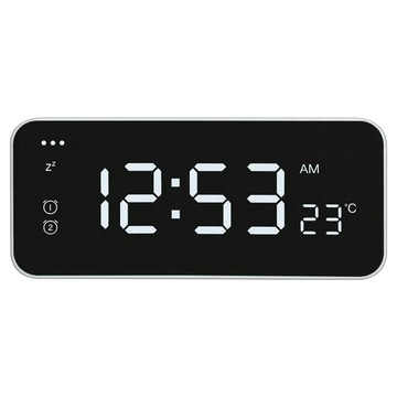 A-ONE 金吉星 LED電子鬧鐘 附線 157 x 65 x 33mm 106g  黑色 + 白色