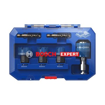 BOSCH博世 超耐久快拆鎢鋼不鏽鋼開孔器套裝6件式