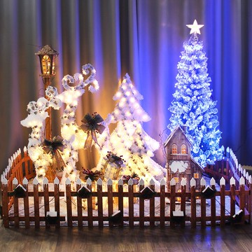圣誕節圣誕樹ins場景裝飾品發光雪人麋鹿套餐酒店商場diy布置美陳