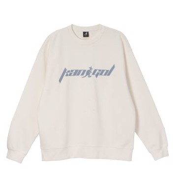 KANGOL 男女 繡花大學T 米白 6455100401