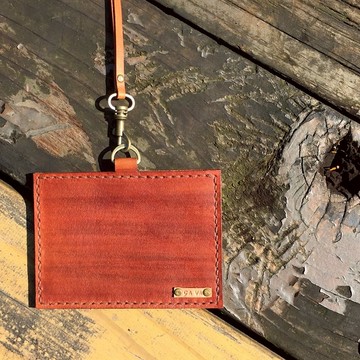 Simple │橫式證件套_淺茶色