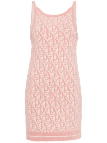 Abito in maglia monogram con scollo posteriore-XS