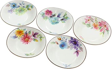 【領券滿額折100】 日本 和藍 美濃燒 花可戀 盤子組(5入)