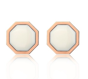 Okto Vintage White Earrings Rose Gold 耳環