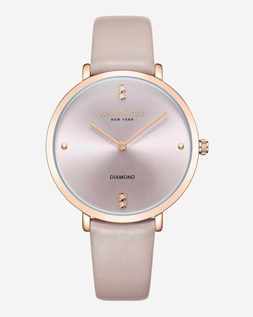 Kenneth Cole | Diamond Dial Strap Watch in Pink