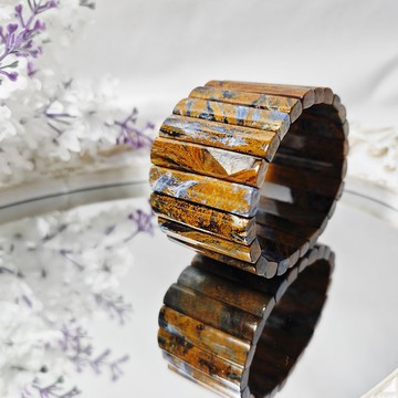 頂級稀有黃金彼得石 領袖 智慧 事業 大寶石 寬手排 單品 禮物