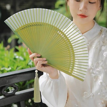 【宅鋪優選】扇子折扇中国风古风女国潮小复古布夏季和风跳舞舞蹈折叠古典古装