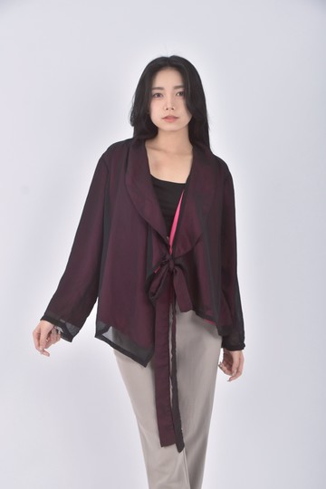 (S) jong chai紡紗粉色罩衫