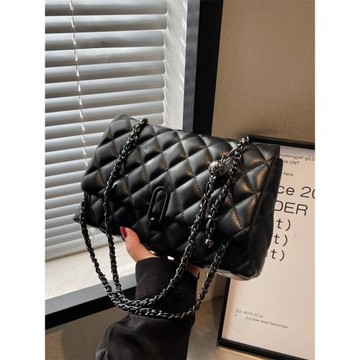 小眾輕奢包包女士2025新款流行高級感菱格鏈條女包質感斜挎單肩包