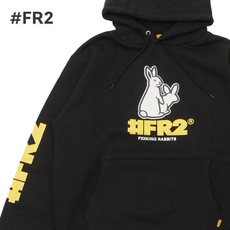 新品 エフアールツー #FR2 Logo Hoodie パーカー BLACK ブラック 黒