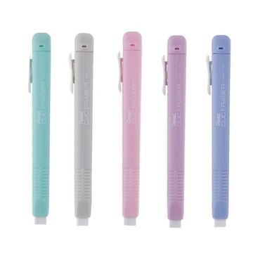 【Pentel 飛龍】柔色系 自動塑膠擦 5色 /支 ZE80P - 粉紫