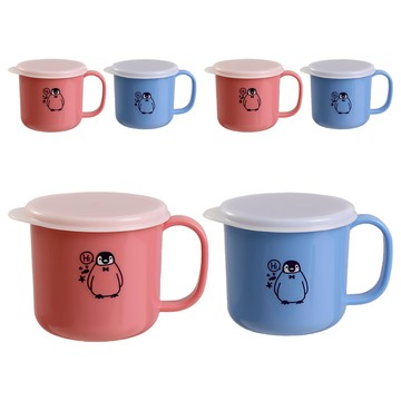 NAKAYA日本抗菌兒童可愛粉藍杯200ml 附蓋  粉藍色  1個