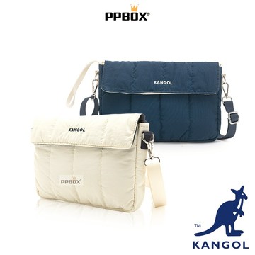 KANGOL 袋鼠 雲朵蓋子側背包 限定款 【65558716】 時尚 手拿包 郵差包 斜背包 斜跨包 包包 女包 小包