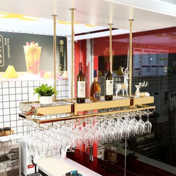 不銹鋼紅酒杯懸掛架高腳杯架歐式葡萄酒杯架倒掛架吊杯架倒掛家用