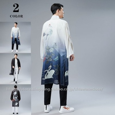カーディガン メンズ 羽織 着物 甚平 春夏 花柄 開襟シャツ 和風 はおり 浴衣風 ゆったり 長袖 花火大会 夏祭り 通販 Lineポイント最大get Lineショッピング