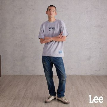 Lee 男款 726 標準中腰直筒牛仔褲 中藍洗水