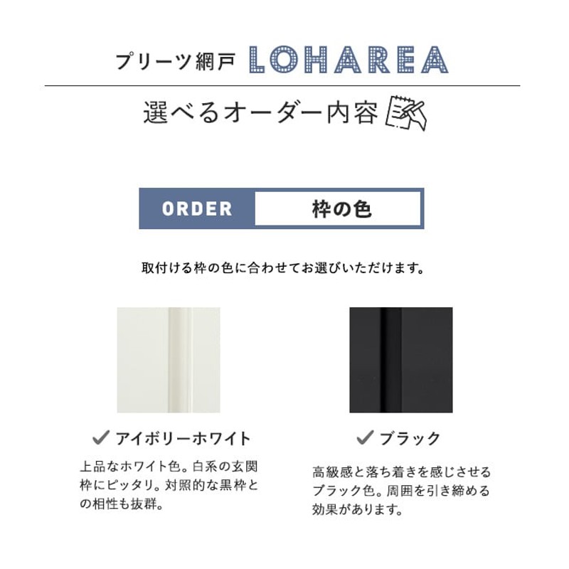 網戸 後付け プリーツ網戸 RESTA ロハリア 腰高窓用タイプ 両引き「幅1101〜1200mm×高さ1301〜1400mm」__loharea -w-b