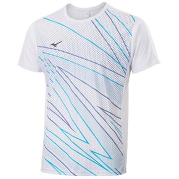 MIZUNO 美津濃 短袖上衣 男 訓練 慢跑 吸濕排汗 白 72TAC00101