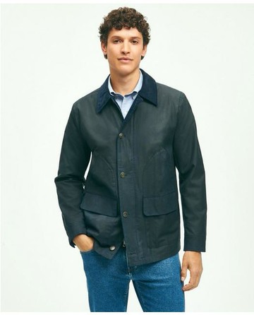 Brooks Brothers Men's Cotton Waxed Chore Jacket | Dark Blue | Size 2XL