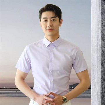 【米蘭精品】現貨+預購 男短袖襯衫高級商務襯衫白襯衫西裝外套男上衣-高質感抗皺純棉合體型男裝74lb37