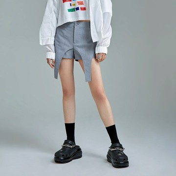 層次垂帶短褲