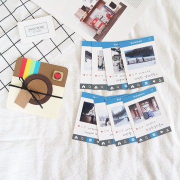 現貨 / IG 造型手工卡片－口袋式收納小卡 經典原色 情人創意卡片