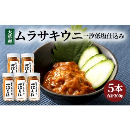 ふるさと納税 天草産ムラサキウニだらけ　豪華5本セット　(一汐低塩仕込み 60g) 熊本県上天草市