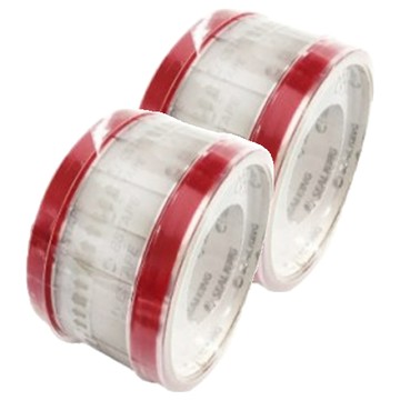 王佳抽取式OPP封口透明膠帶 15mm x 55mm x 12m 紅色 2個