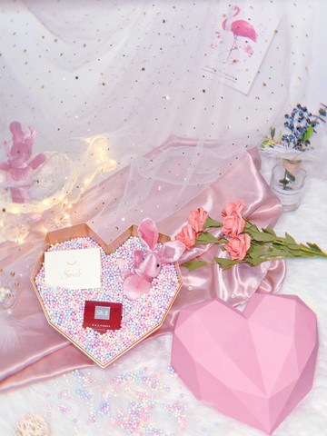 心形伴娘伴手禮禮盒包裝盒空盒 網紅情人節禮品盒禮物盒子ins愛心