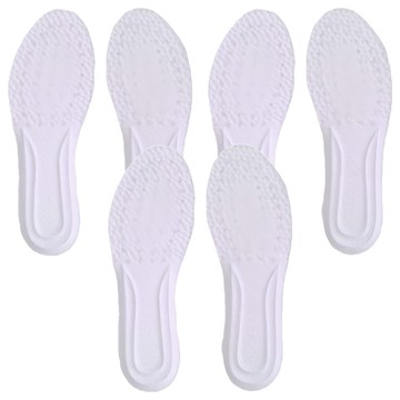 小麥購物 乳膠鞋墊 Y285 34g  3雙  41~42號  灰面白底
