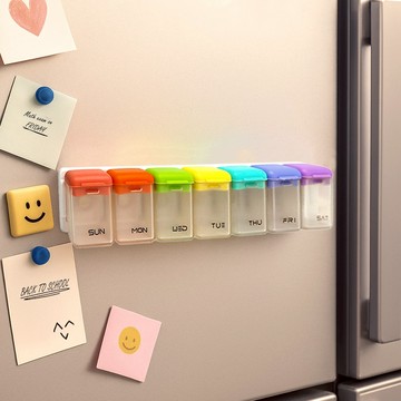 [磁吸收納不怕忘記] 藥盒一週 藥盒 藥盒分裝盒 小藥盒 防潮藥盒 分藥盒