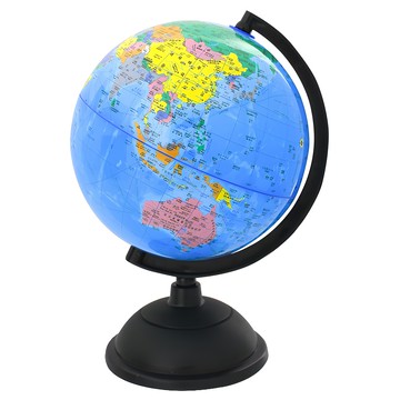 宇根 韓文旋轉世界地球儀 混合色  藍色 + 黑色