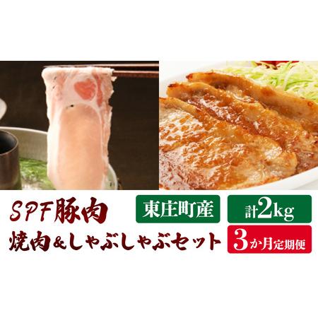 ふるさと納税 東庄町産SPF豚肉／焼肉＆しゃぶしゃぶセット計2kg×3回 千葉県東庄町