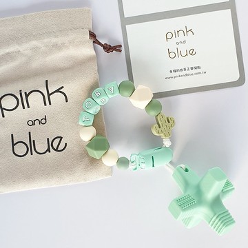 TOBY 仙人掌 淺綠色消波塊固齒器 / 客製化奶嘴鏈