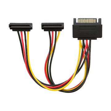 Veloz 15pin公轉母一分二直角頭SATA電源線(SA-05)/兩入一組