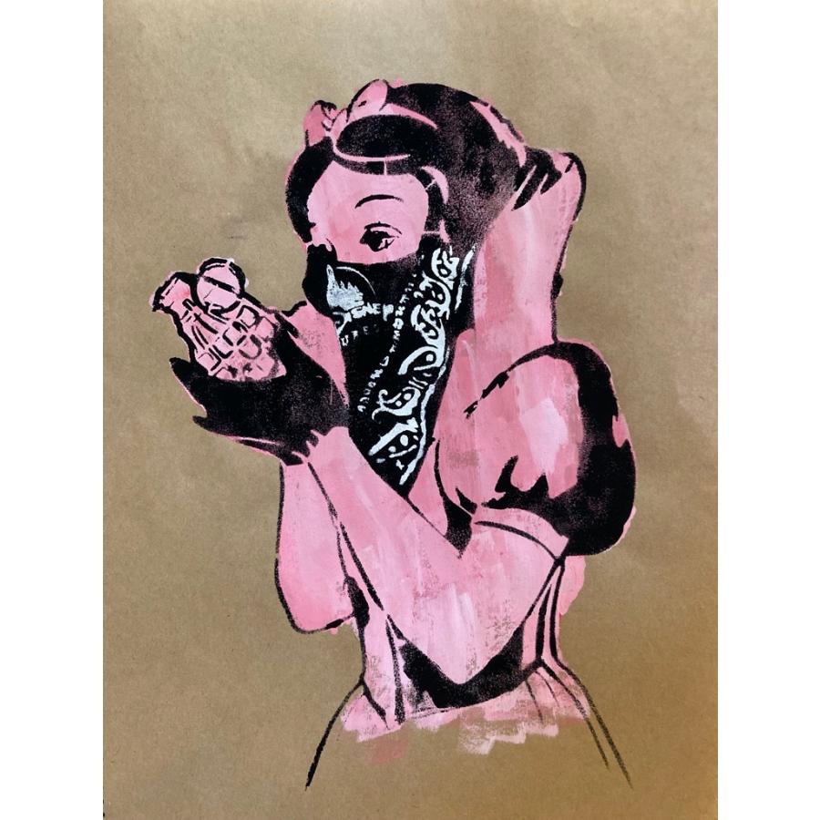 カインドストア ステンシルシート ステンシルアート stencil art グラフィティアート 白雪姫 リベンジ 白雪姫の逆襲 バッドアップル バンダナ ギャング M885