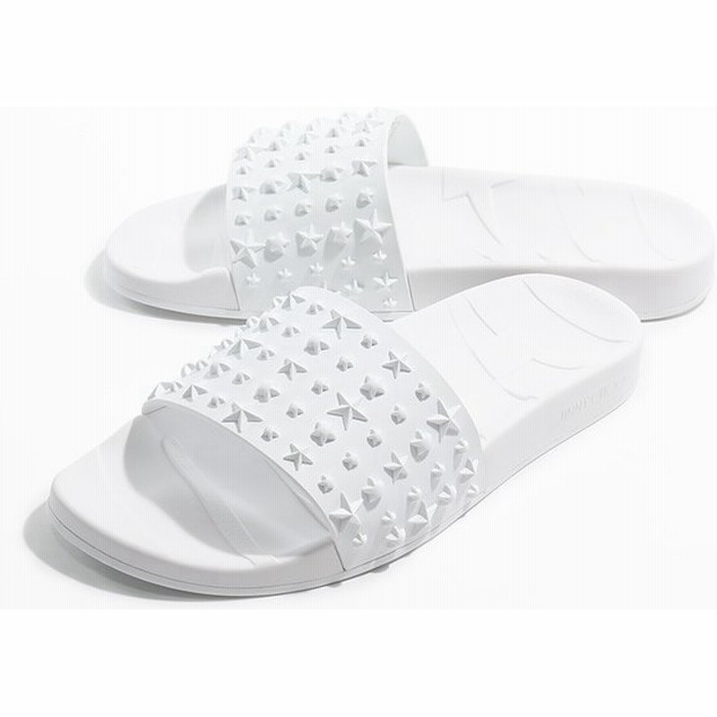 Jimmy Choo ジミーチュウ Rey M Eru スターエンボス シャワーサンダル スポーツ スポサン ラバーシューズ カラーwhite White 靴 メンズ 通販 Lineポイント最大0 5 Get Lineショッピング