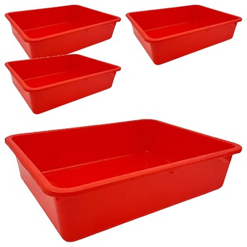 450密林 置物籃/收納籃-紅色  43.5 x 33.5 x 11cm  4個