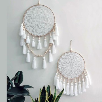 捕夢網 印第安捕夢網兒童房臥室客廳進門墻面背景墻家居裝飾創意壁掛吊飾 【林之舍】