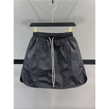 設計感小眾工裝半身裙女夏季松緊腰a字褲裙寬松顯瘦開叉休閑短裙