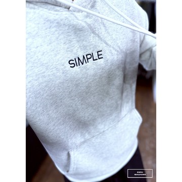 『老爺有喜』重磅SIMPLE暈染刷毛帽T(NOF25108233)-淺灰