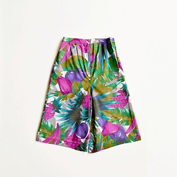 【蛋植物古著】茄子精靈印花高腰古著短褲