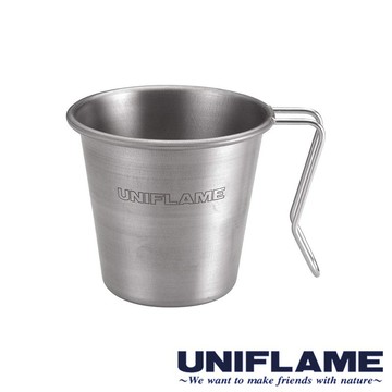 【日本 UNIFLAME】鈦提耳杯 350ml 居家.露營.戶外.野炊.野餐.餐具.廚具 U666104