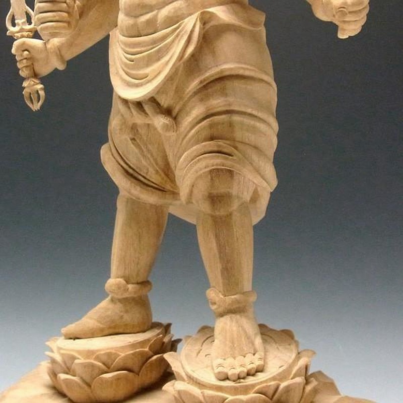 大元帥明王 立像 高さ60cm 楠製 木彫り 仏像 | LINEブランドカタログ