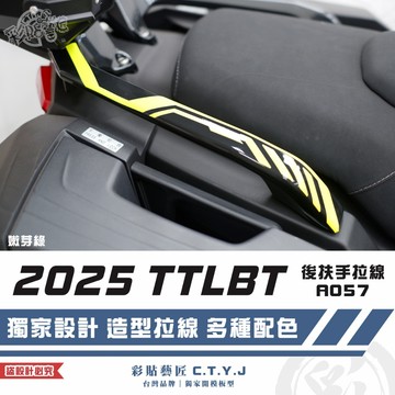 彩貼藝匠 2025 TTLBT 靈龜 後扶手 拉線A057（一對）3M反光貼紙 ORACAL螢光貼 拉線設計 裝飾