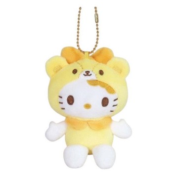小禮堂 Sanrio 三麗鷗 Hello Kitty 絨毛玩偶吊飾 (黃熊裝 變裝50週年)
